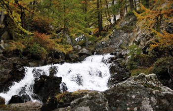  VALLÉE DE LA CLARÉE, la cascade de Foncouverte de Névache. 